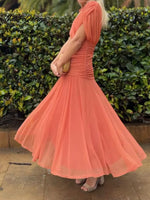 🔥Limited time promotion Women's Elegant Mesh Boutonniere Dress