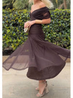 🔥Limited time promotion Women's Elegant Mesh Boutonniere Dress