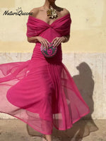 🔥Limited time promotion Women's Elegant Mesh Boutonniere Dress