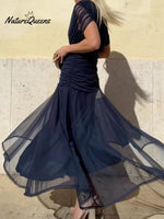 🔥Limited time promotion Women's Elegant Mesh Boutonniere Dress