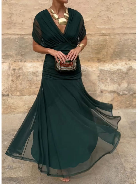 🔥Limited time promotion Women's Elegant Mesh Boutonniere Dress