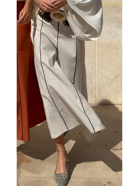 Women's Elegant Hem Cotton Skirt