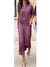 Women's Flowy Satin Crewneck Top and Skirt 2-Piece Set
