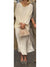Women's Loose V-neck Knit Top and Satin Skirt Two-piece Set
