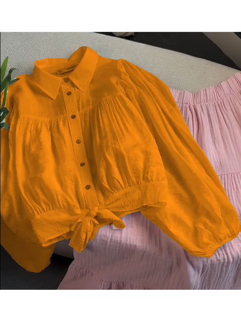 Women's Lightweight Lace-Up Long Sleeve Shirt