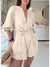 Women's Cotton and Linen Jumpsuit with Contrasting Trim