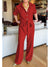 Women's Casual Cotton Long Sleeve Pocket Jumpsuit
