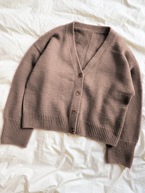 Women's Wool V-neck Long-sleeved Knitted Cardigan