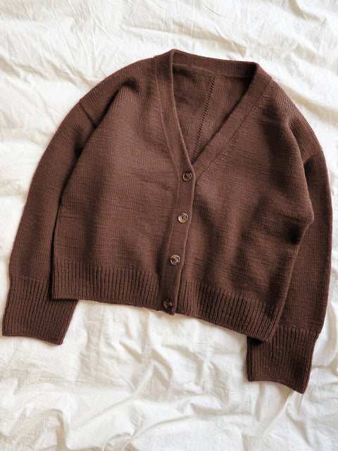 Women's Wool V-neck Long-sleeved Knitted Cardigan