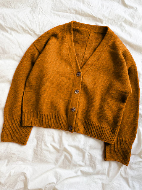 Women's Wool V-neck Long-sleeved Knitted Cardigan