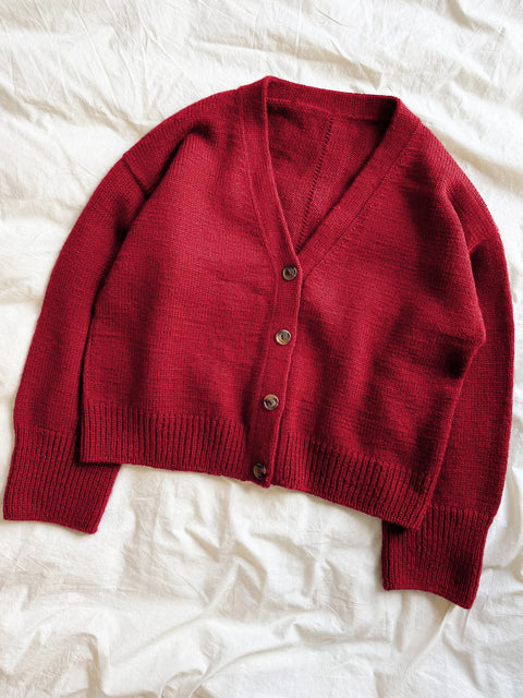 Women's Wool V-neck Long-sleeved Knitted Cardigan