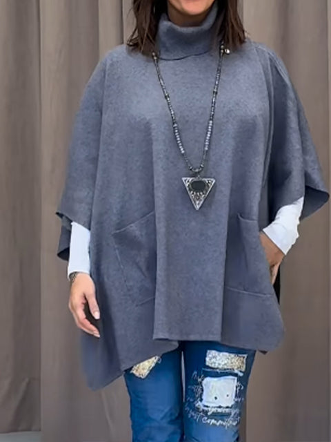 Women's Casual Turtleneck Pullover Sleeveless Wool Knitted Sweater