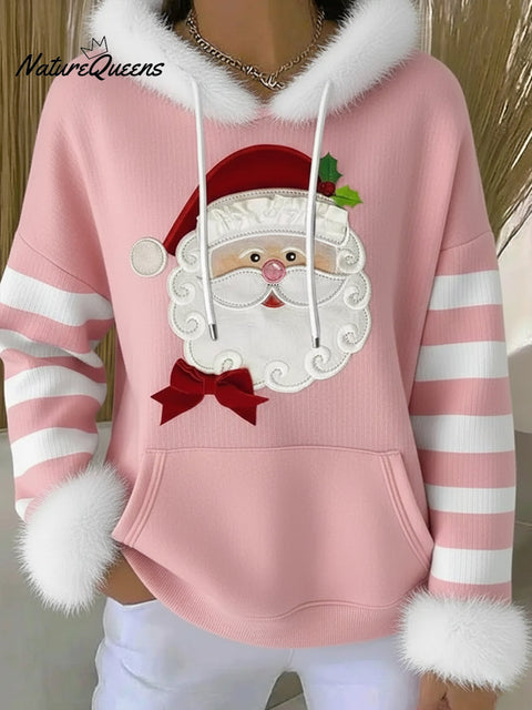 Women's Christmas Print Casual Hooded Sweatshirt