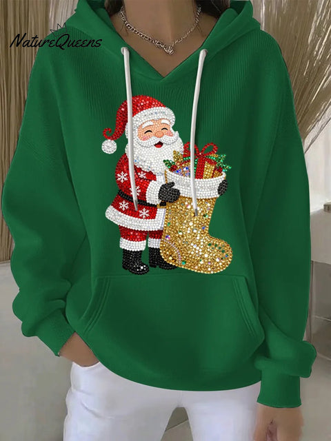 Women's Fun Santa Claus Print Sweatshirt
