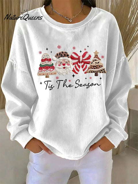 Women's Casual Christmas Print Long Sleeve Sweatshirt
