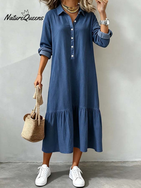 Women'S Casual Specialty Denim Shirt Dress