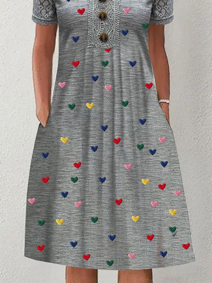 Women'S Casual Color-BlockDress