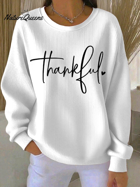 Women's Thanksgiving Blessing Printed Sweatshirt