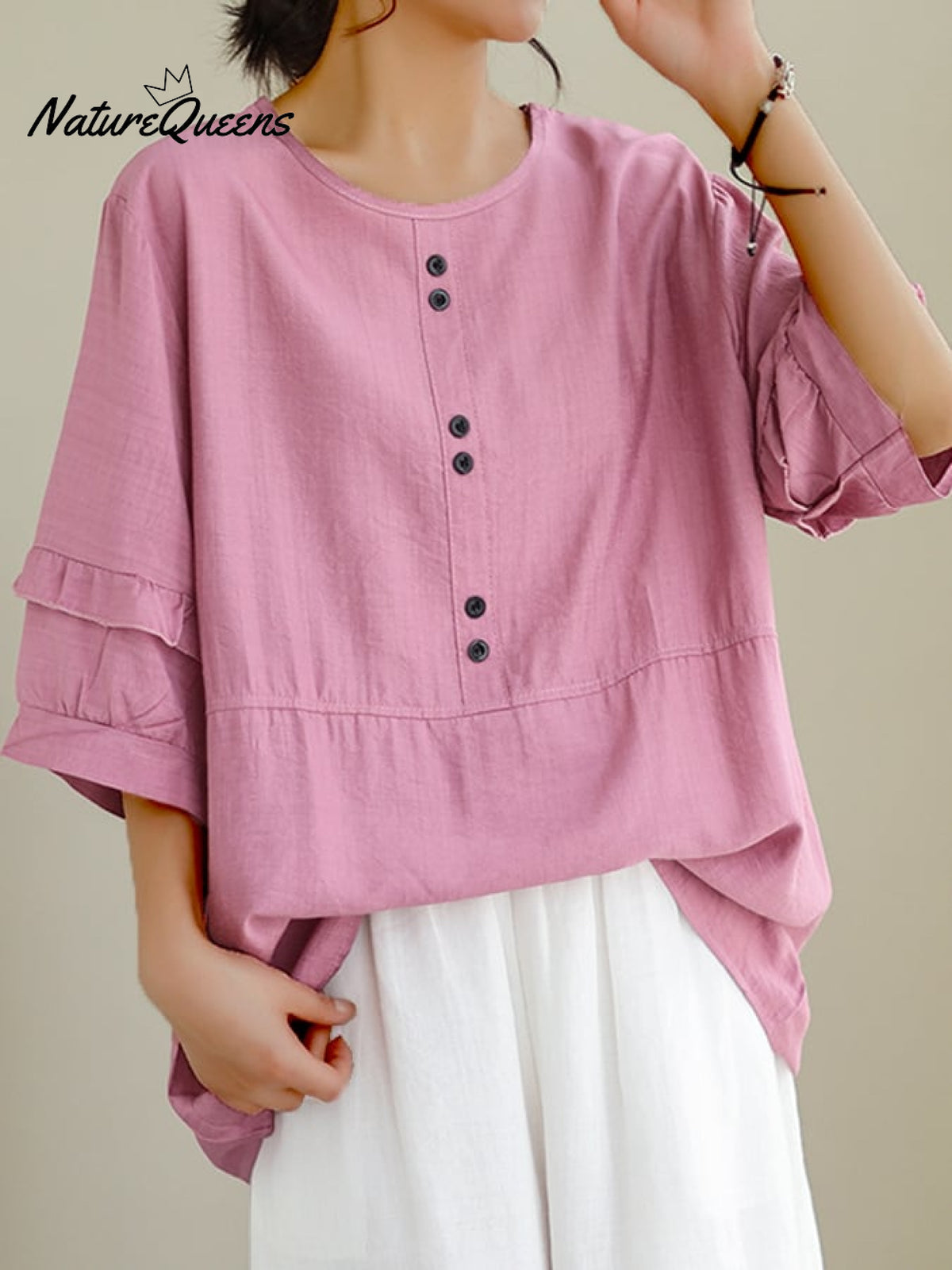 Women's Solid Color Loose Casual Shirt