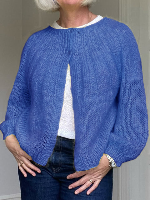 Basic Solid Color Knitted Cardigan