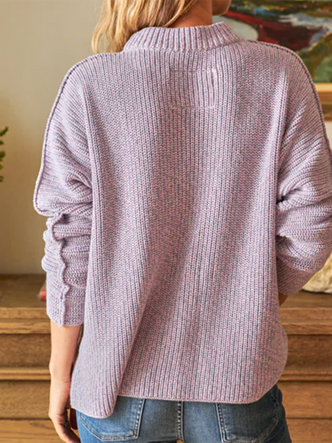 Classic Ribbed Cotton Pullover Sweater