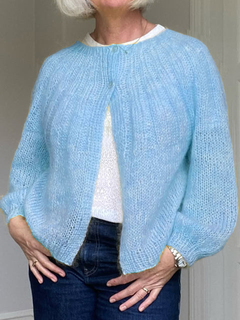 Basic Solid Color Knitted Cardigan