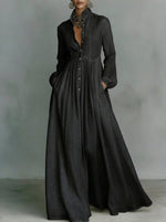 Elegant and romantic denim maxi skirt