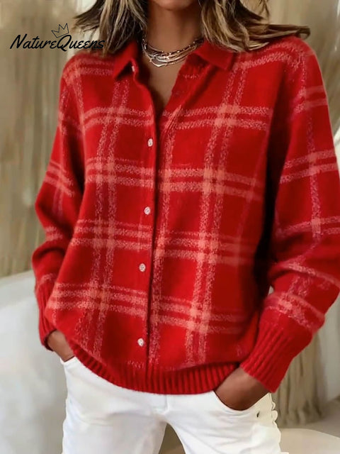 Women'S Casual Turndown Collar Sweater