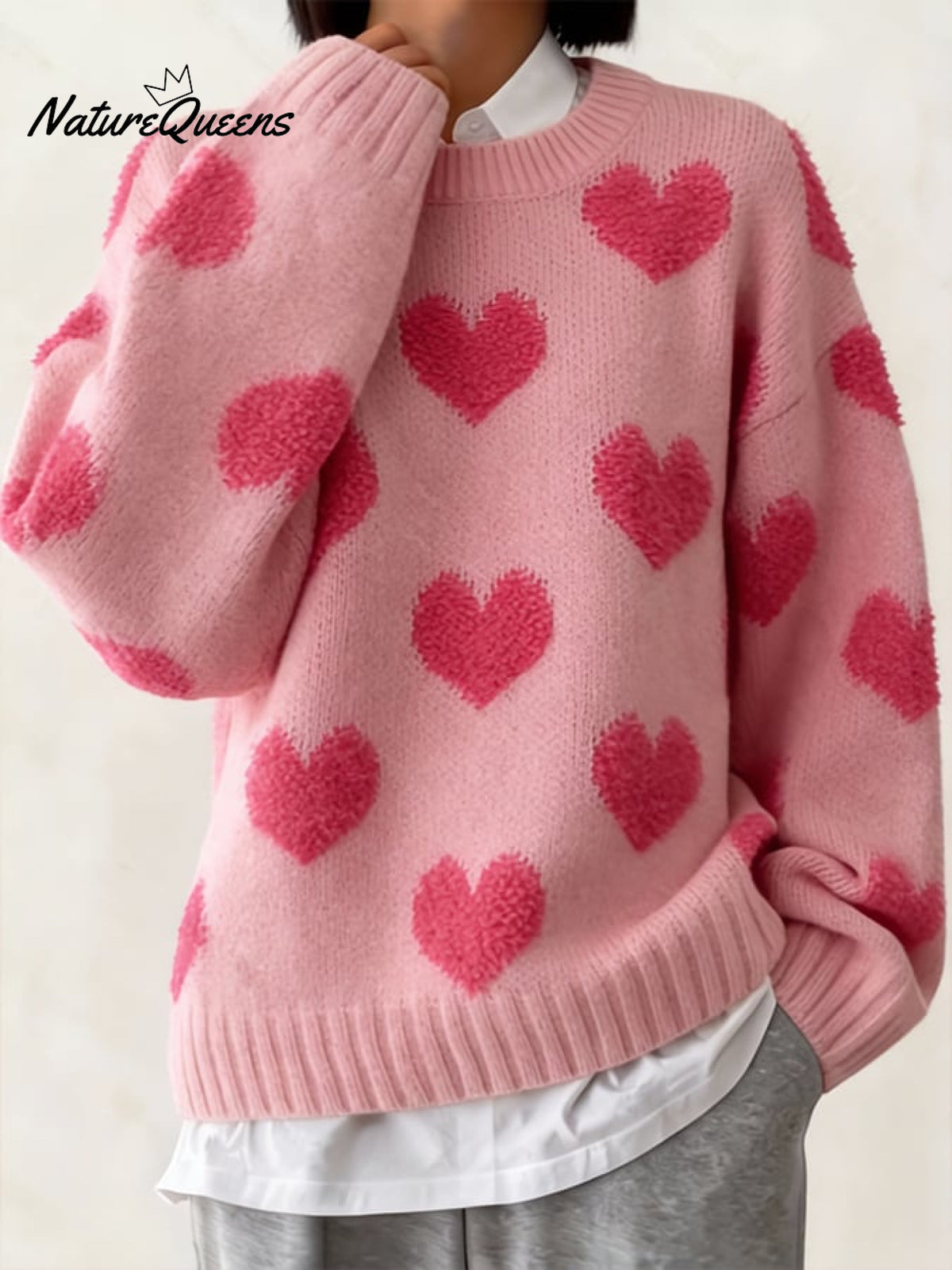 Women's Casual Round Neck Long-Sleeved Sweater