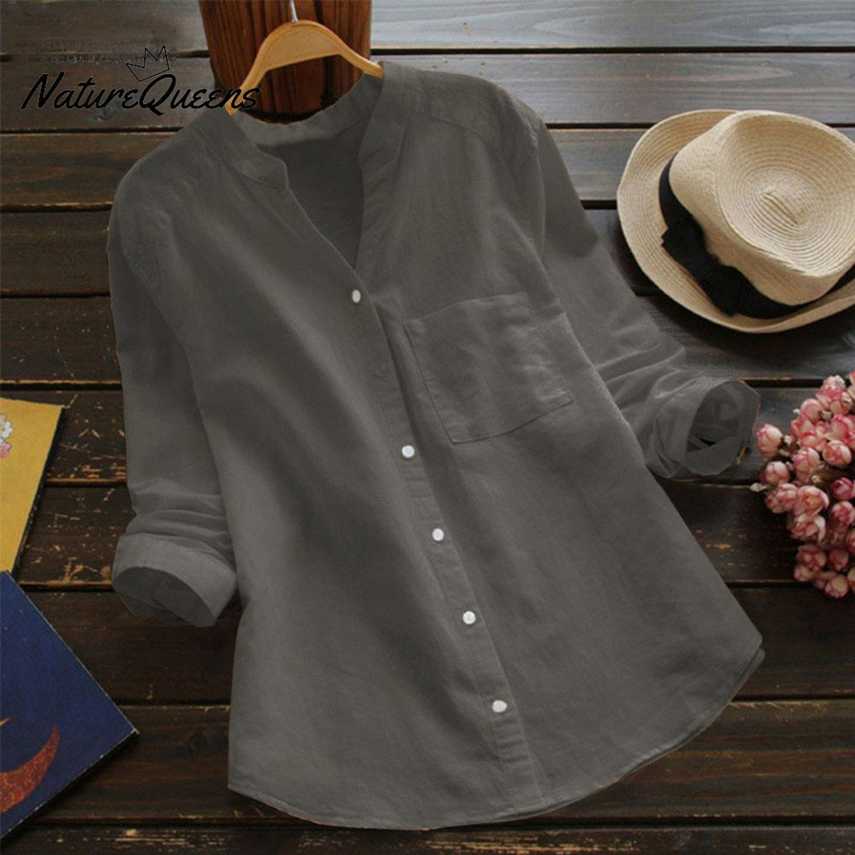 Linen Cotton Casual Loose Shirt-Buy 3 Free Shipping