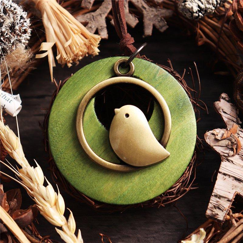 Handmade Bird Sweater Vintage Necklace