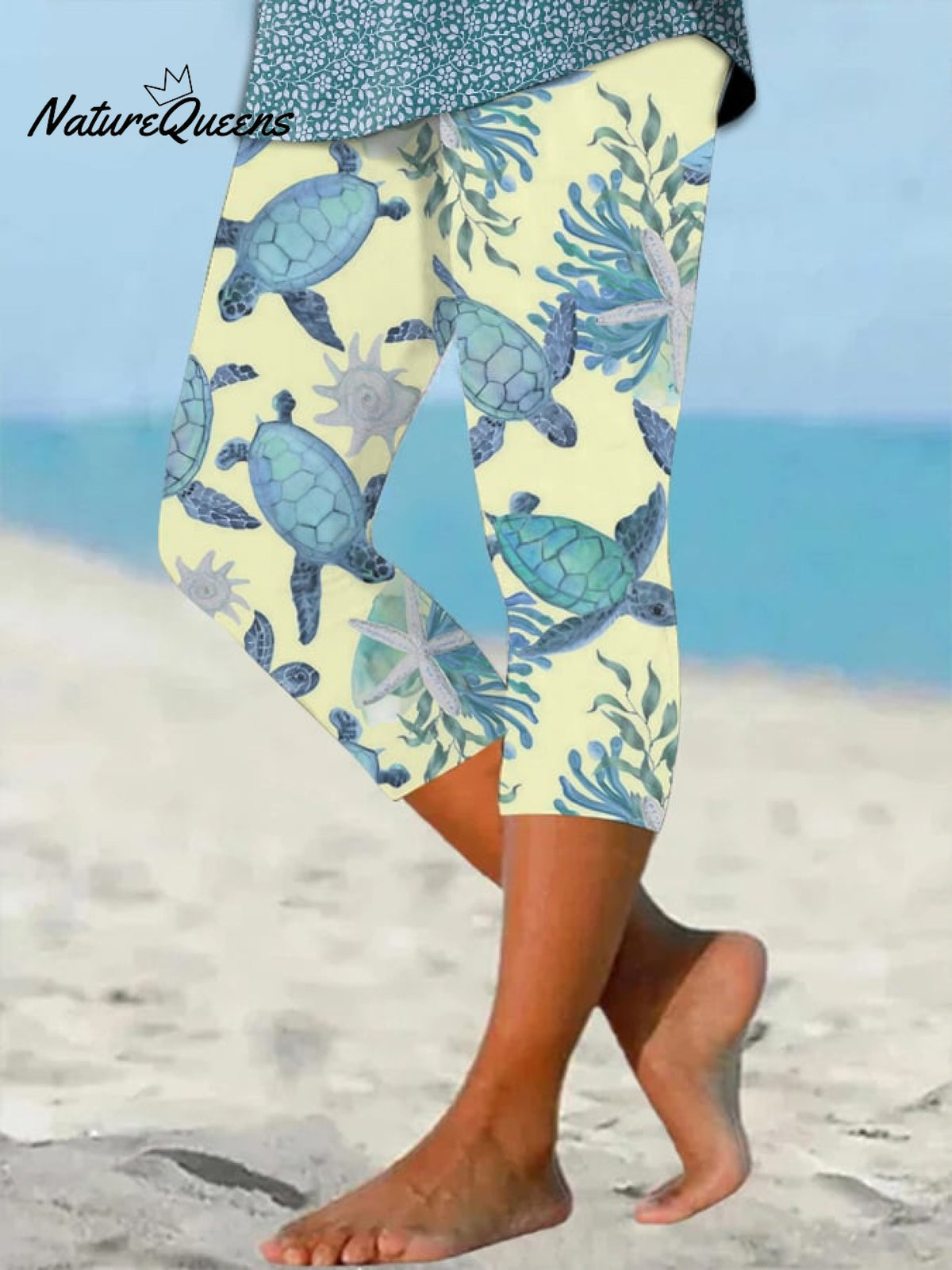 🔥Buy 3 Get 10% Off🔥Women's Hawaiian Turtle Print Resort Casual Leggings