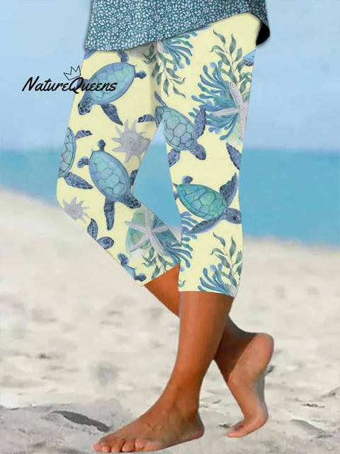 🔥Buy 3 Get 10% Off🔥Women's Hawaiian Turtle Print Resort Casual Leggings