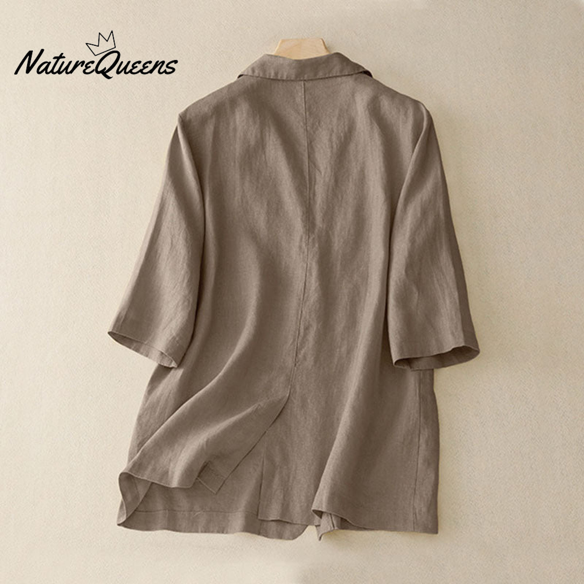 All-match casual button-down cotton linen jacket