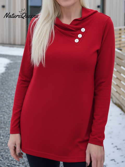 Women's Soft and Elegant Solid Color V-neck Top