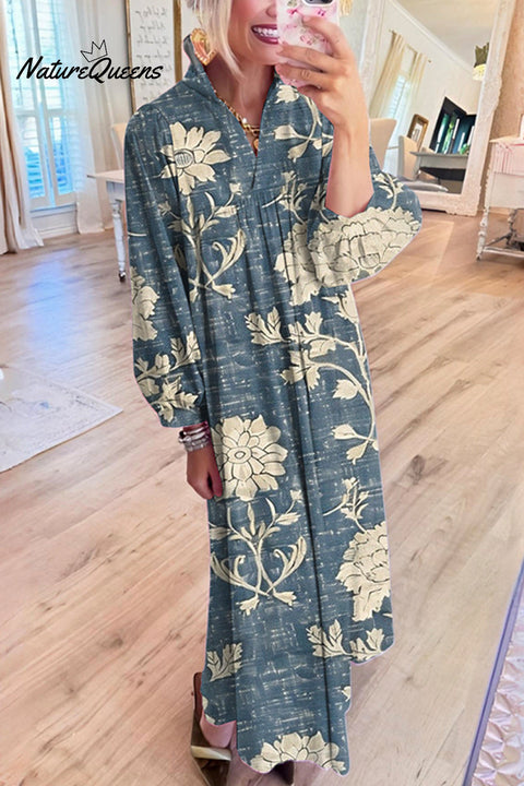 Floral Long Sleeved Dress