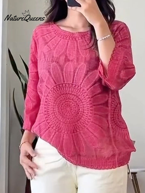 Women's Sunflower Cotton and Linen Top