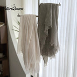 Cotton and Linen Solid Color Casual Scarf