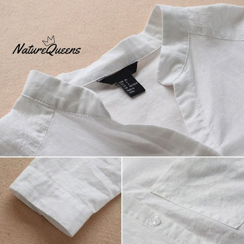 Linen Cotton Casual Loose Shirt-Buy 3 Free Shipping