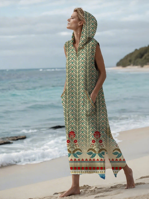 ¸´ÖÆWomen's cotton and linen hoodie dress