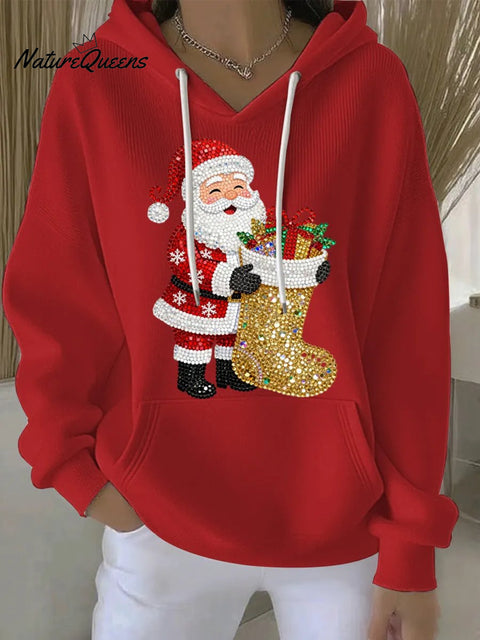 Women's Fun Santa Claus Print Sweatshirt