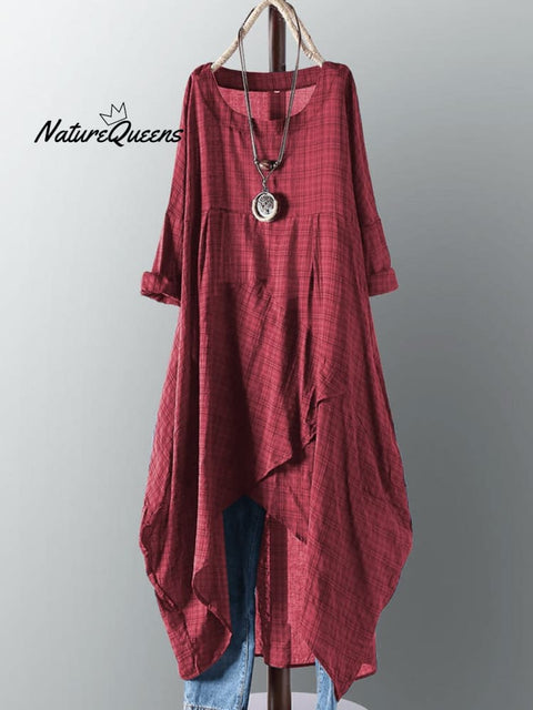 Women's Casual Plus Size Linen Dress