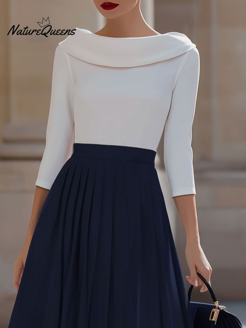 Sophisticated Style: A-Line Dress With Modern Flair