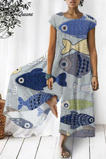 Cute Blue Animal Print Jumpsuit