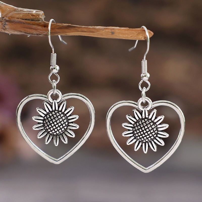 Women's Love Sunflower Earrings