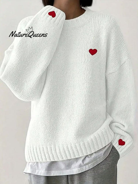 Women's Valentine's Day Heart Casual Sweater