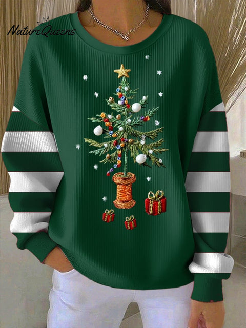 Women's Casual Christmas Tree Sweatshirt