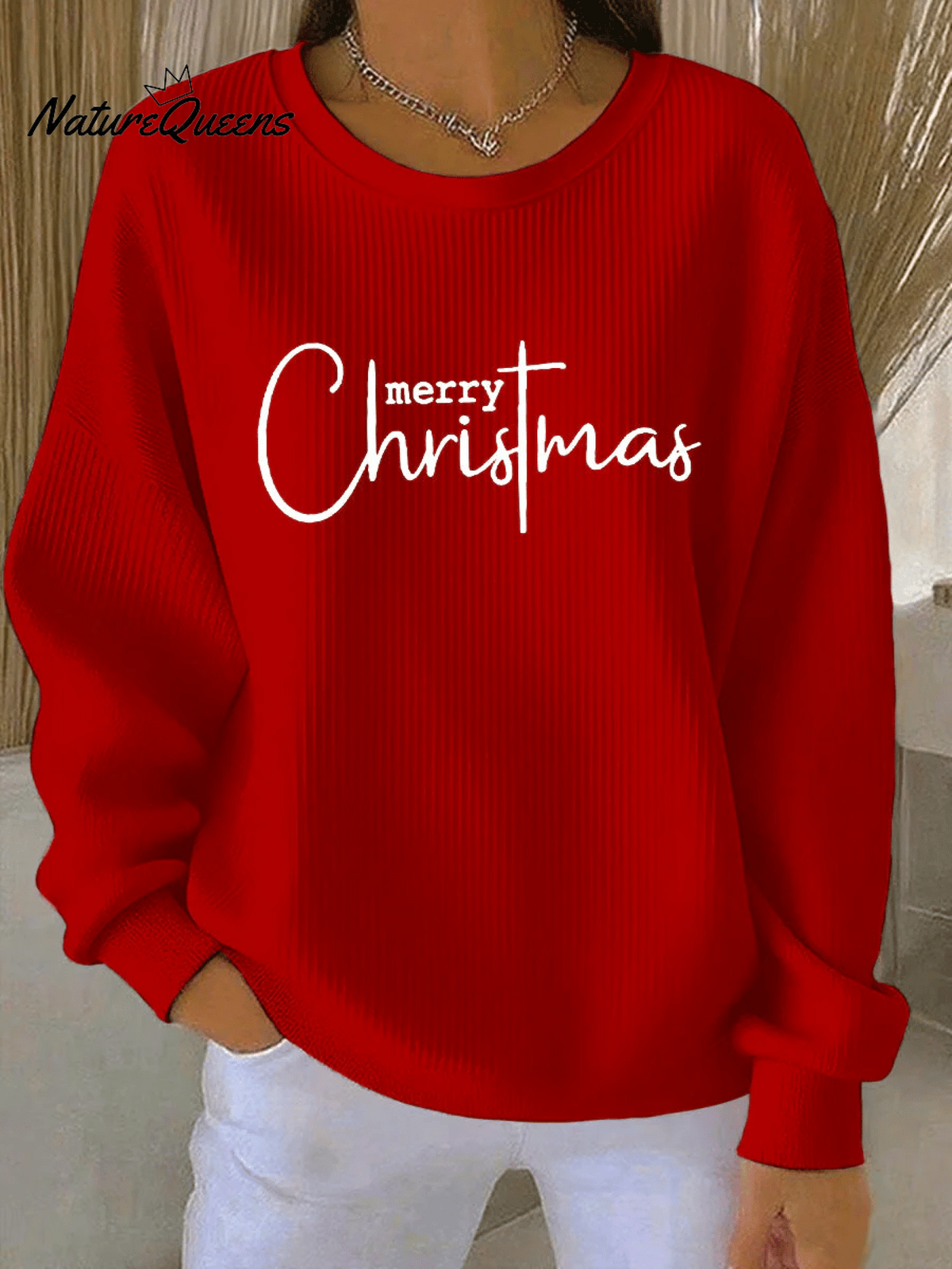 Women's Casual Merry Christmas Print Sweatshirt