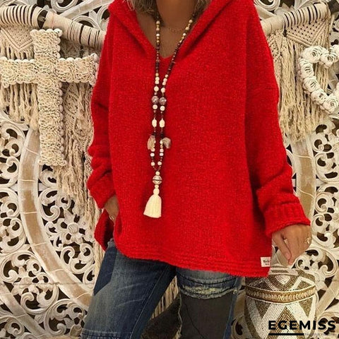 Women Loose Hooded Sweaters