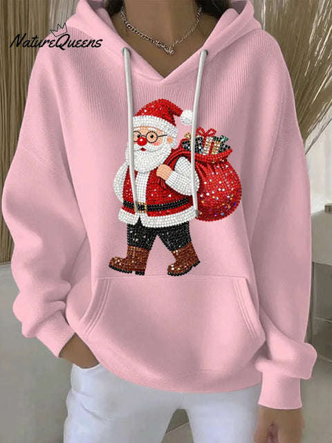 Women's Fun Santa Claus Print Sweatshirt